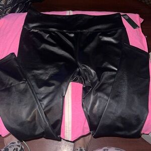 NWT pleather black pants from Target